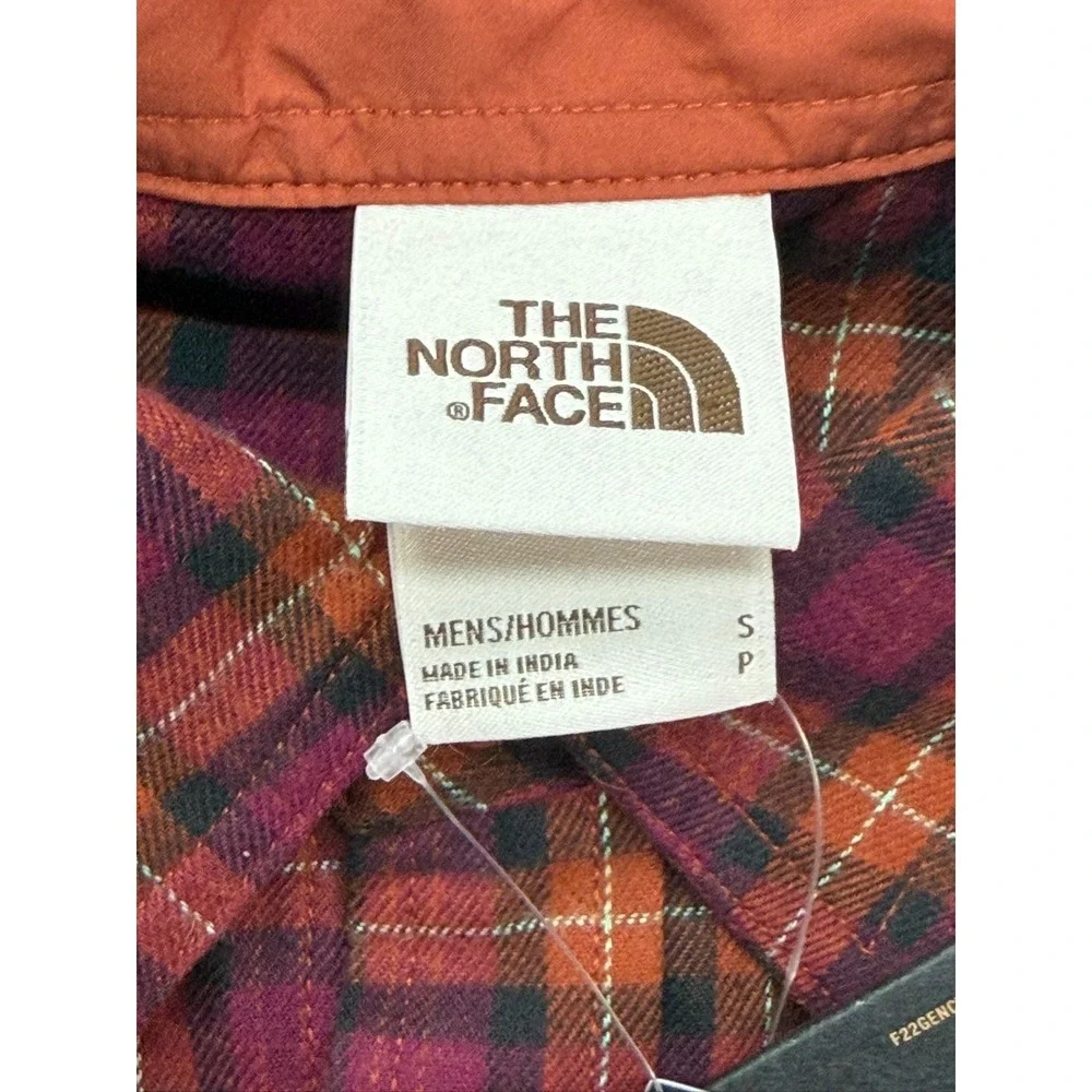 New The North Face Men Arroyo Flannel Shirt Red Black Size Small Plaid